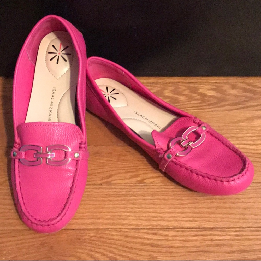 Pink Isaac Mizrahi live driving loafers size 8